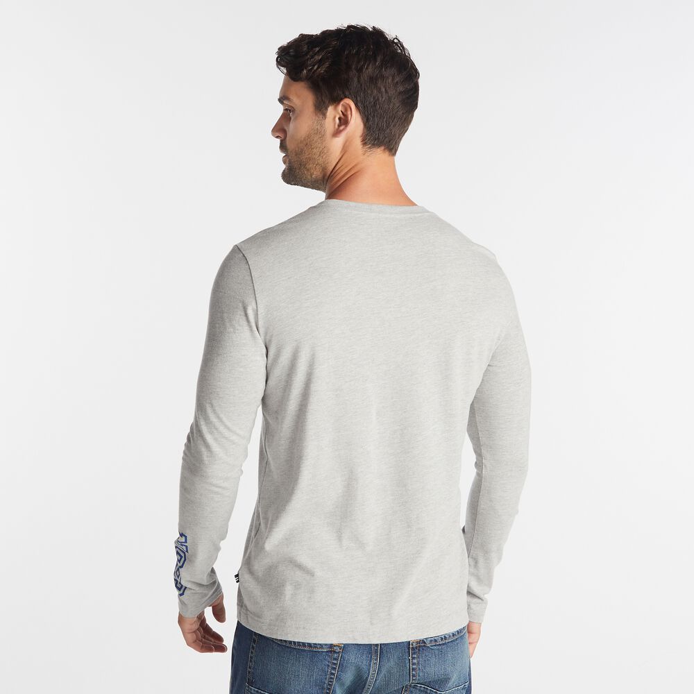 BIG & TALL LONG SLEEVE NS-83 T-SHIRT,Grey Heather,large