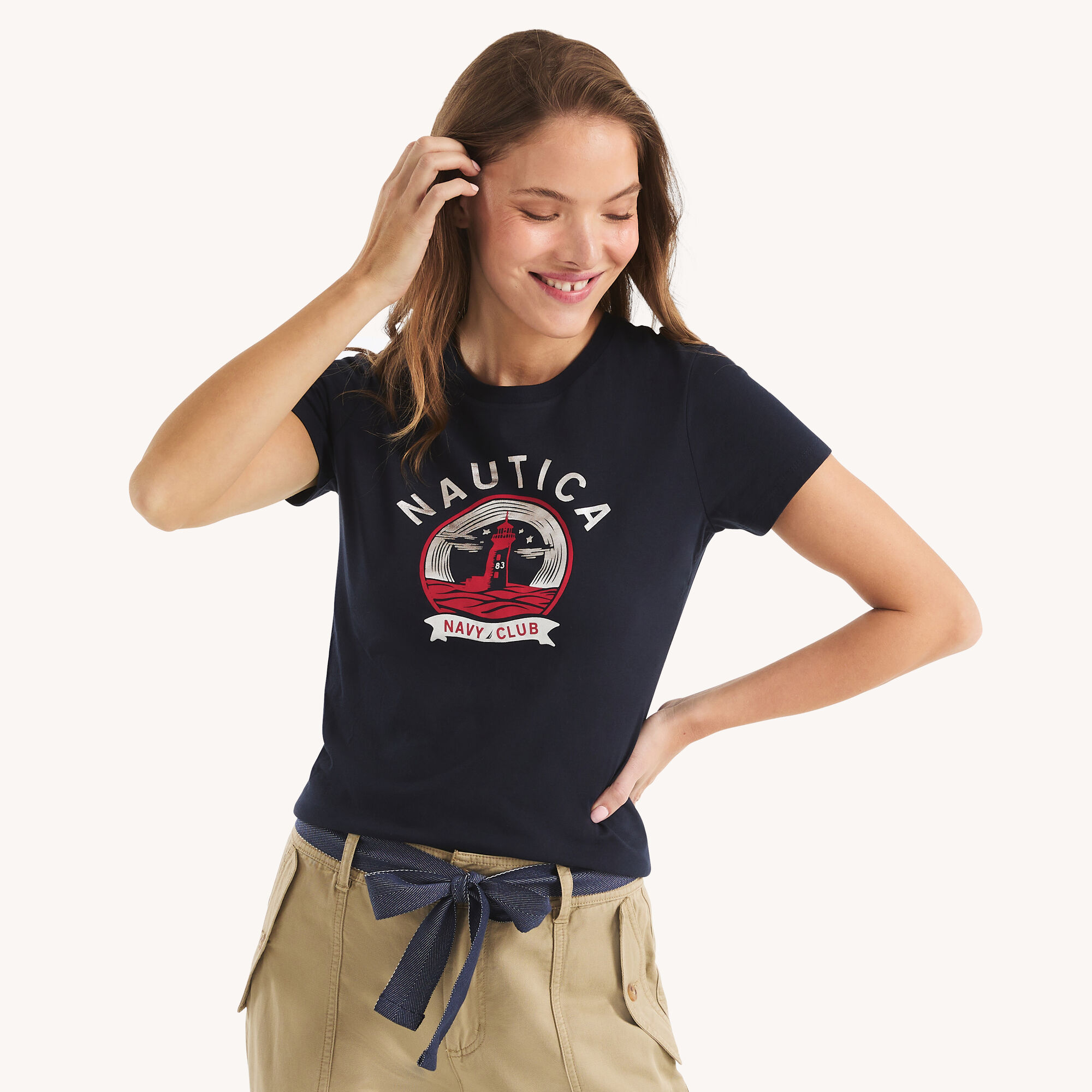 Foil Navy Club Graphic T-Shirt,Stellar Blue Heather,large