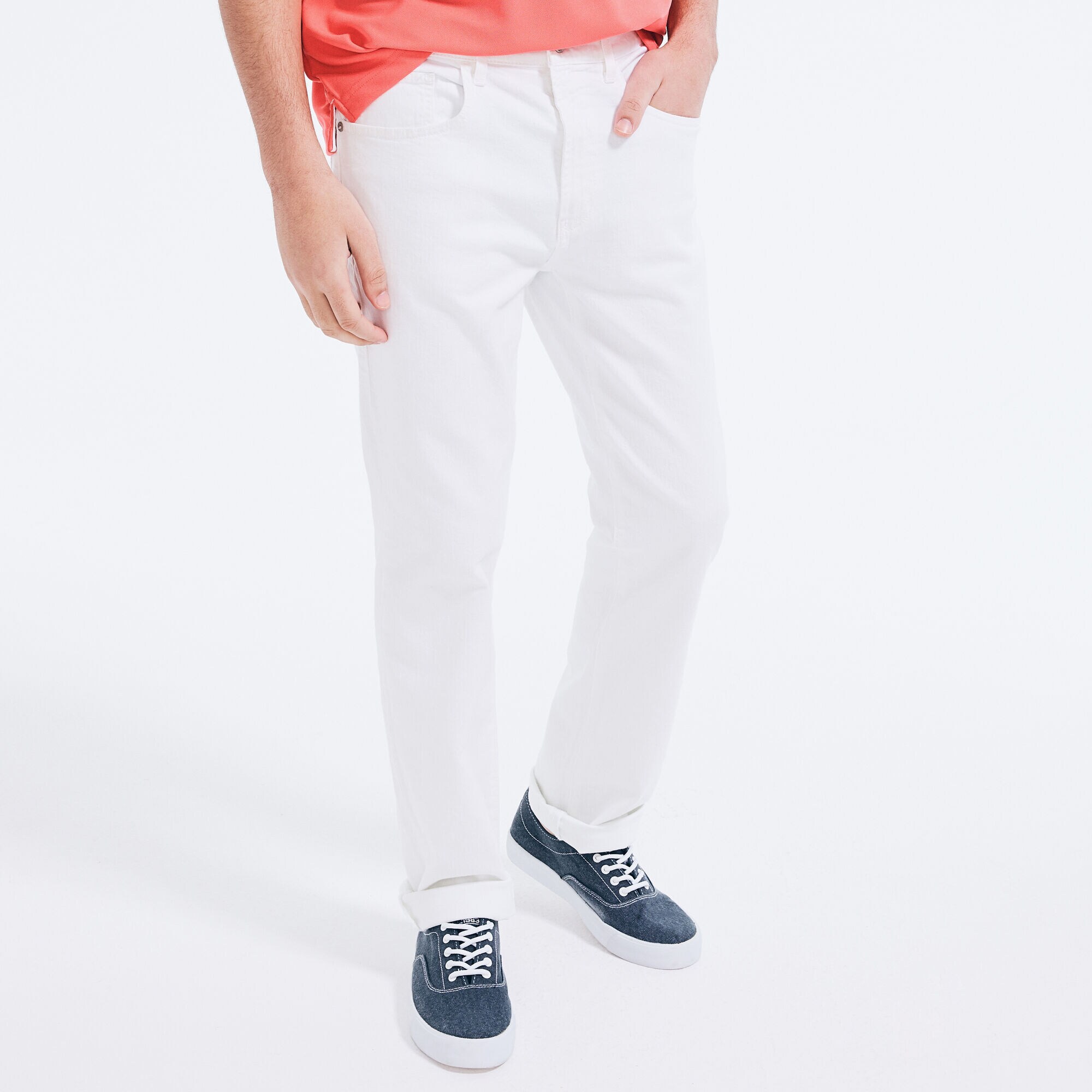 STRAIGHT FIT FROST WHITE JEANS,Frost White Wash,large