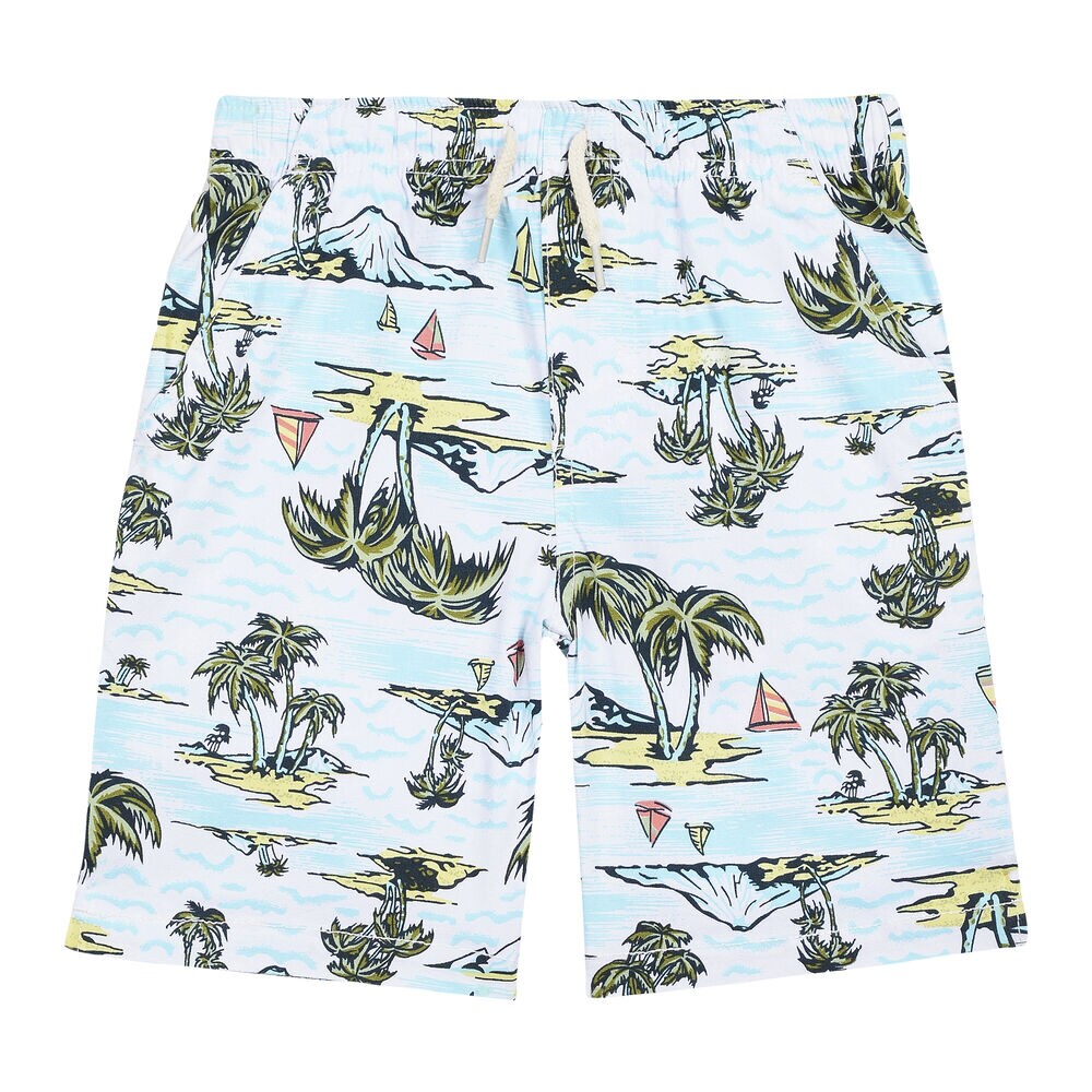 LITTLE BOYS' JASPER BEACH SCENE SHORT (4-7),Antique White Wash,large