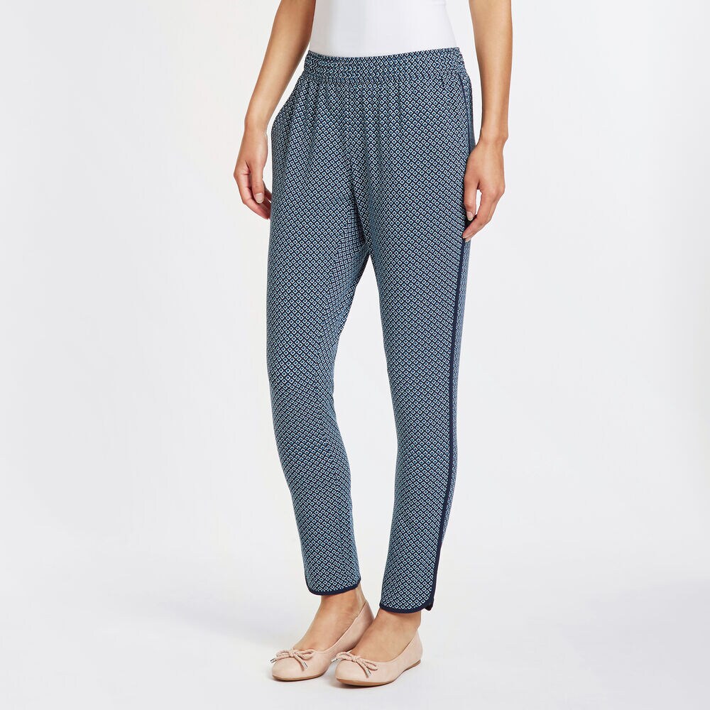 Diamond Motif Ankle Track Pants,Stellar Blue Heather,large