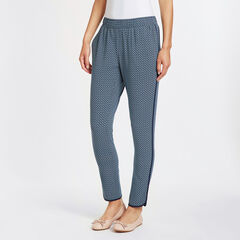 Diamond Motif Ankle Track Pants,Stellar Blue Heather,large