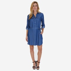 Denim Shirt Dress,Cape Grey Wash,large