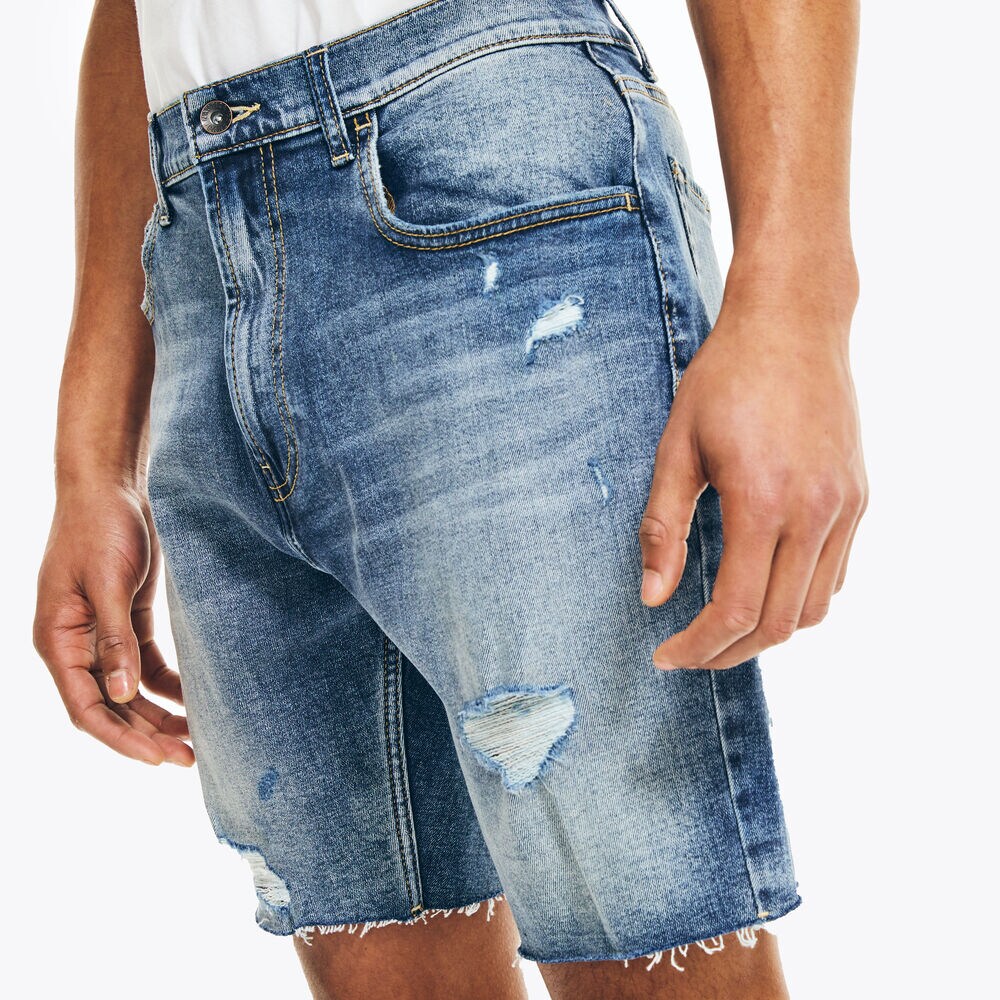 NAUTICA JEANS CO. SUSTAINABLY CRAFTED 8.5" RELAXED FIT DENIM SHORT,Varsity Blue Wash,large