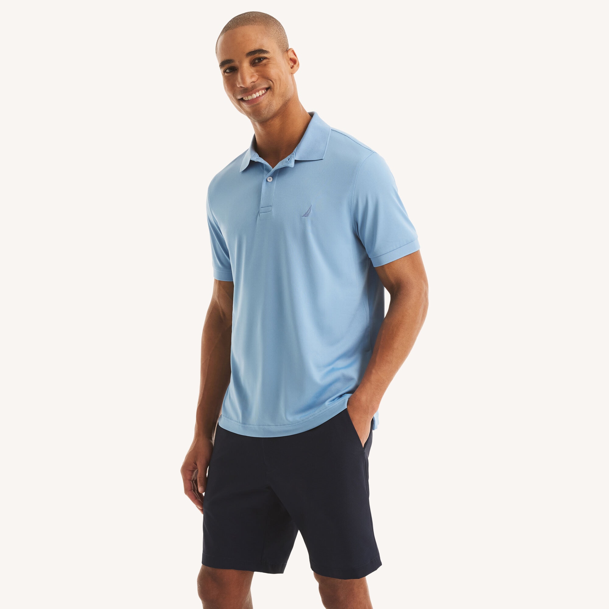 Navtech Classic Fit Performance Polo,Blue Dive,large