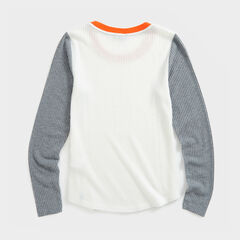 COLORBLOCK SCOOP NECK KNIT TOP,Marshmallow,large