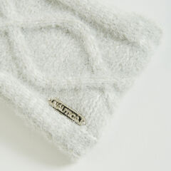 CABLE-KNIT HEADBAND,Grey Heather,large