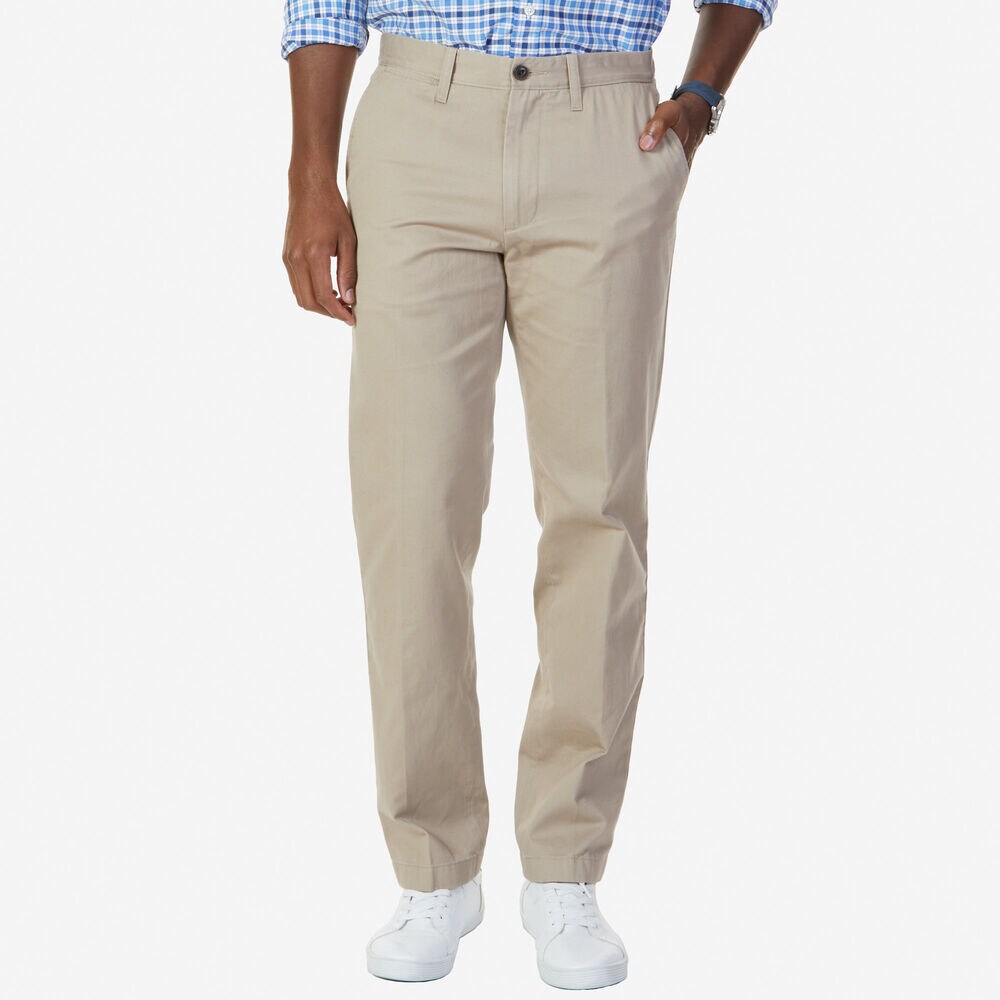 Flat Front Classic Fit Pants,True Khaki,large