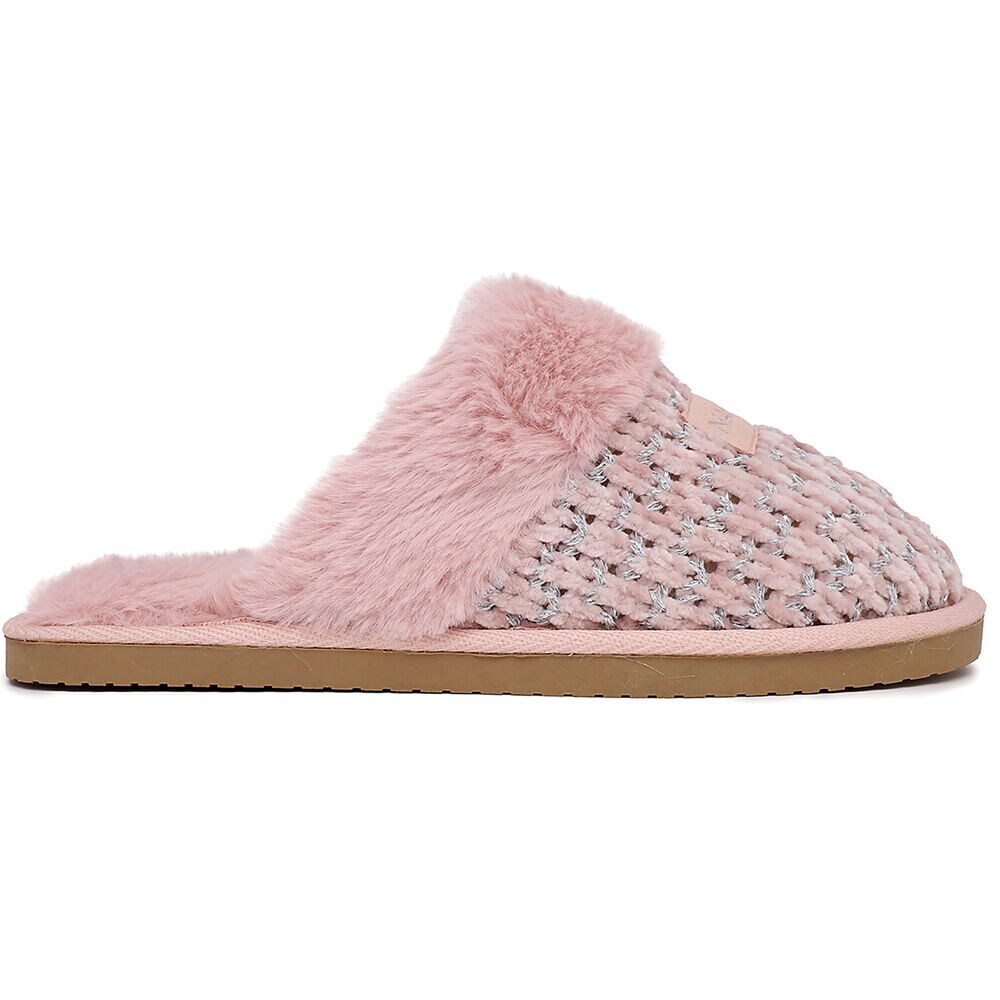 Faux-Fur-Lined Slipper,Reckoning Red,large