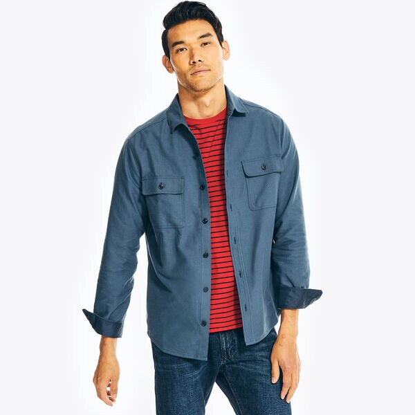 SOLID FLANNEL SHIRT