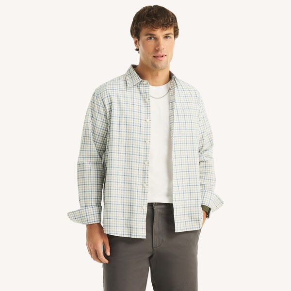 Textured Plaid Shirt 