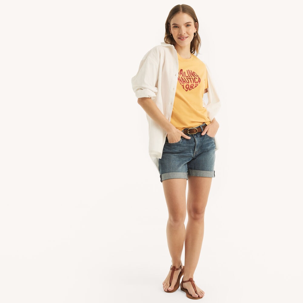 Glitter Hearts Graphic T-Shirt,Golden Apricot,large