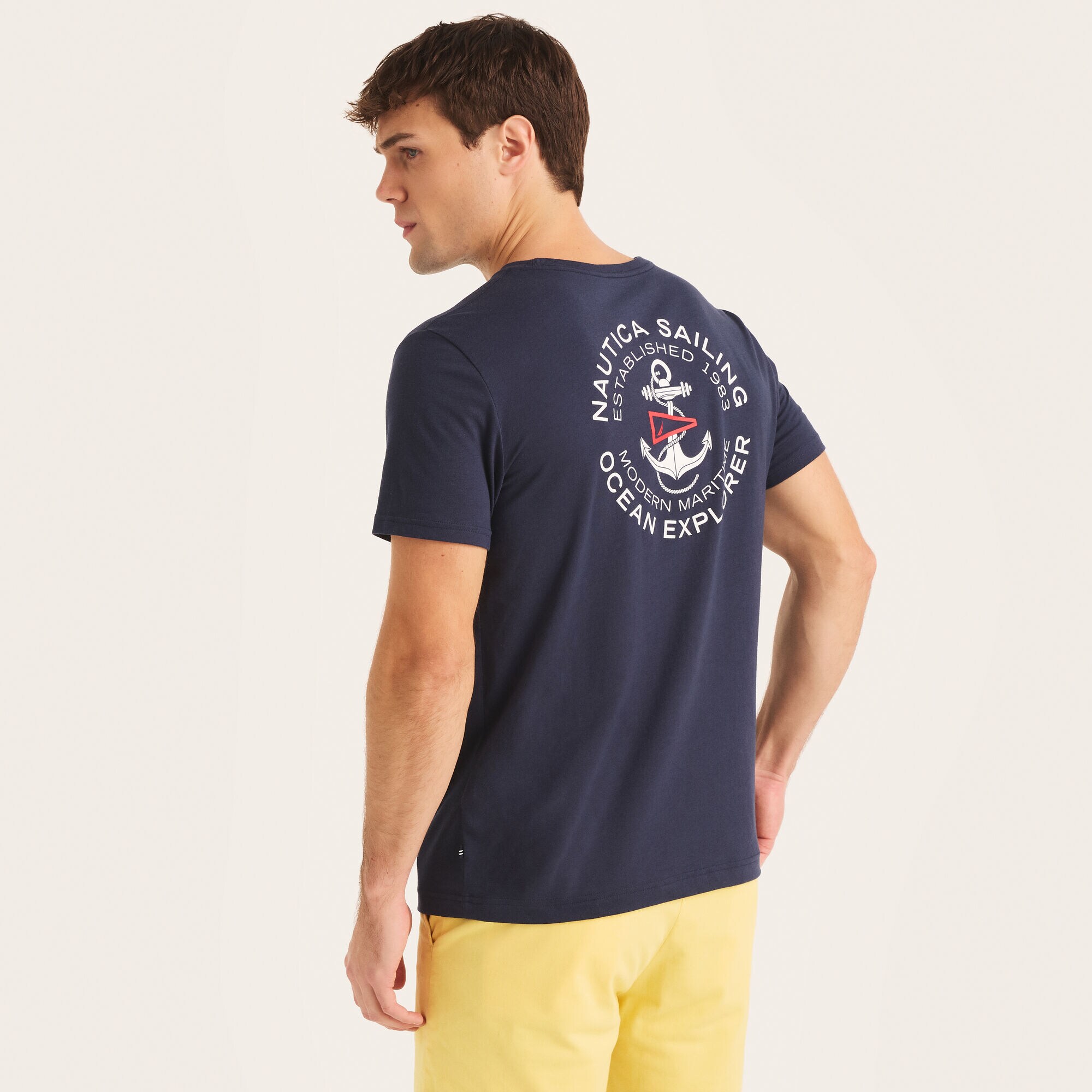 Sustainably Crafted Ocean Explorer Graphic T-Shirt,Stellar Blue Heather,large