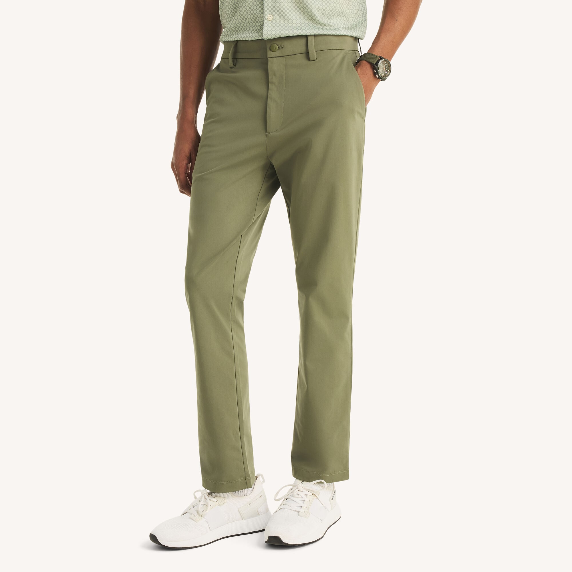  Flat-Front Performance Pant,Cargo Green,large