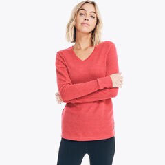 LONG-SLEEVE V-NECK THERMAL ,Shore Rose,large