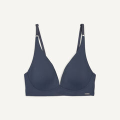 Laser-Cut Lounge Bra, 3-Pack,Dark Brown Heather,large