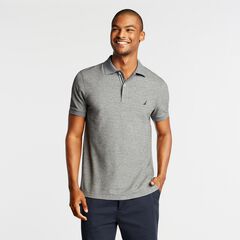 SLIM FIT PERFORMANCE DECK POLO,Charcoal Heather,large