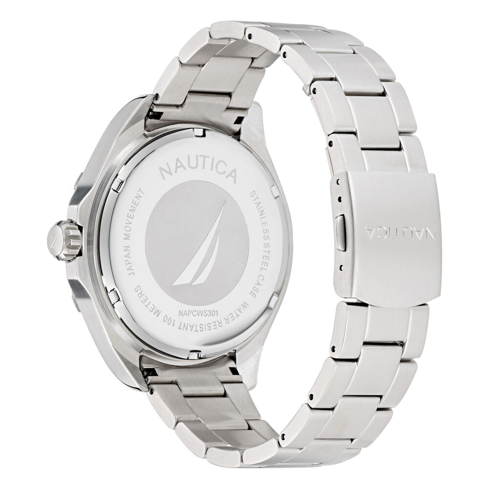 Clearwater Beach Recycled Stainless Steel 3-Hand Watch,Multi,large