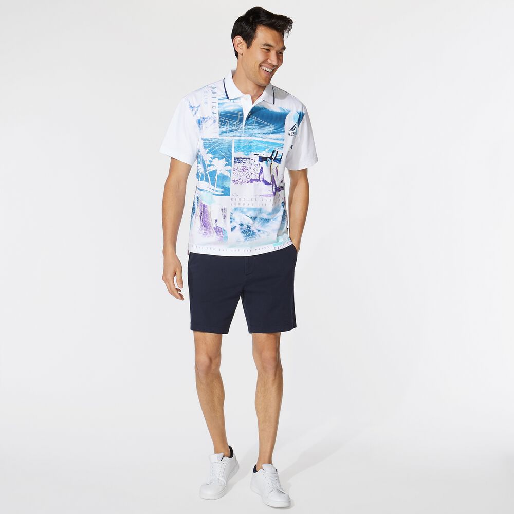 SURF CLUB GRAPHIC POLO,Bright White,large