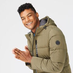 HOODED JACKET,Olive,large