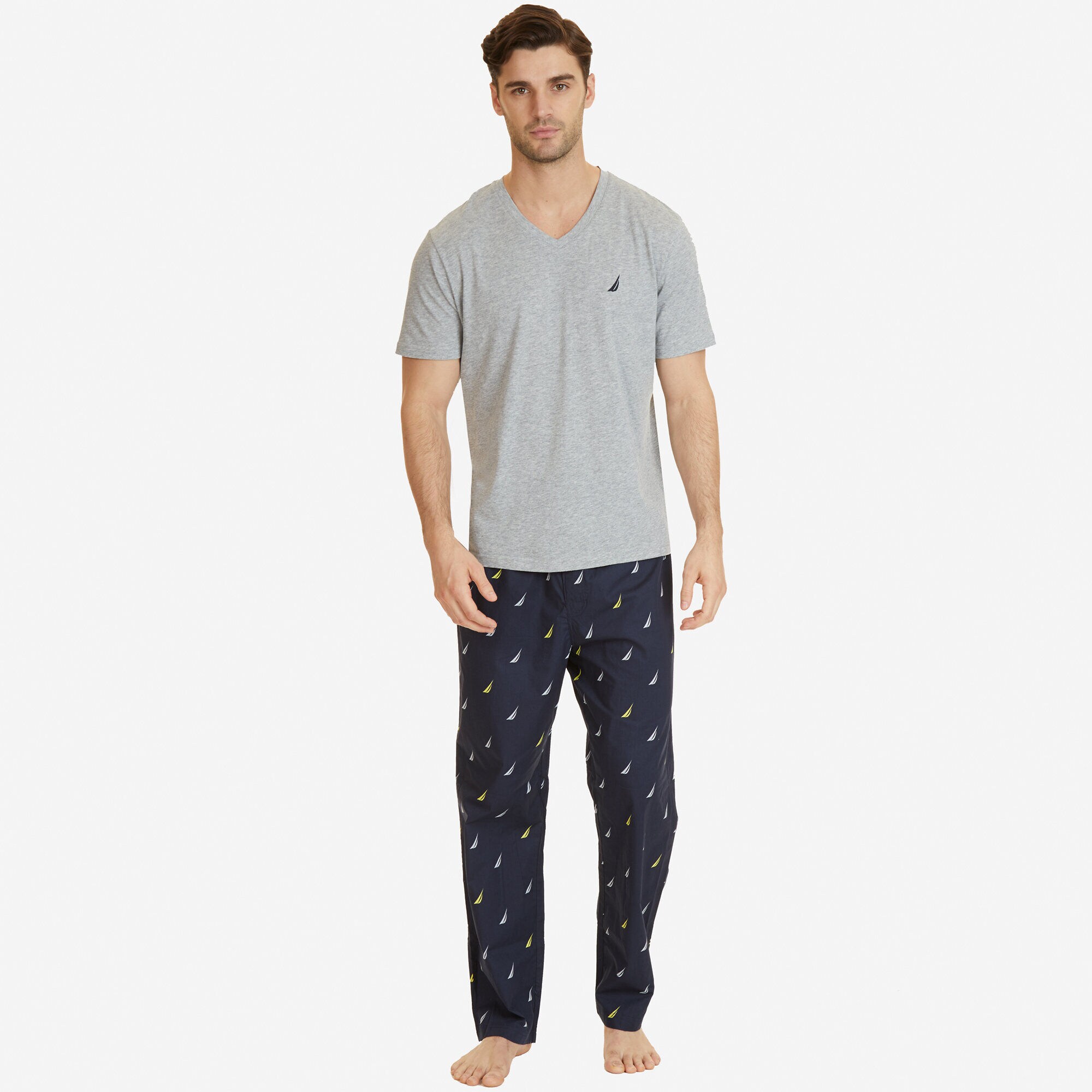 brand icon Pajama Set,Grey Heather,large