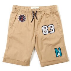 Little Boys' Pull-on Khaki Shorts (4-7),Pale Khaki,large