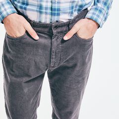 STRAIGHT FIT CORDUROY PANT,Pewter Grey,large