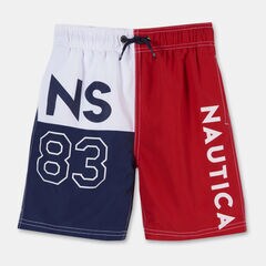 BOYS' COVE NS83 COLORBLOCK SWIM TRUNKS (8-20),Melonberry,large