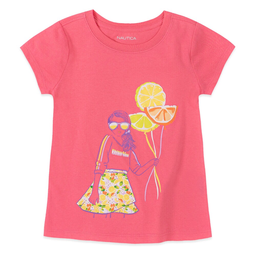 TODDLER GIRLS' FRUIT BALLOON TEE (2T-4T),Light Pink,large