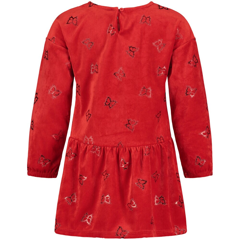 Little Girls’ Butterfly Velour Dress (4-6X),Pale Orchid,large