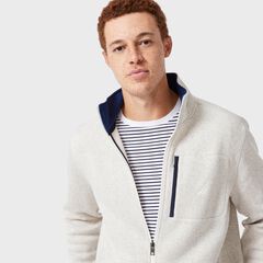 BRAND ICON FULL-ZIP FLEECE,Oatmeal Heather,large