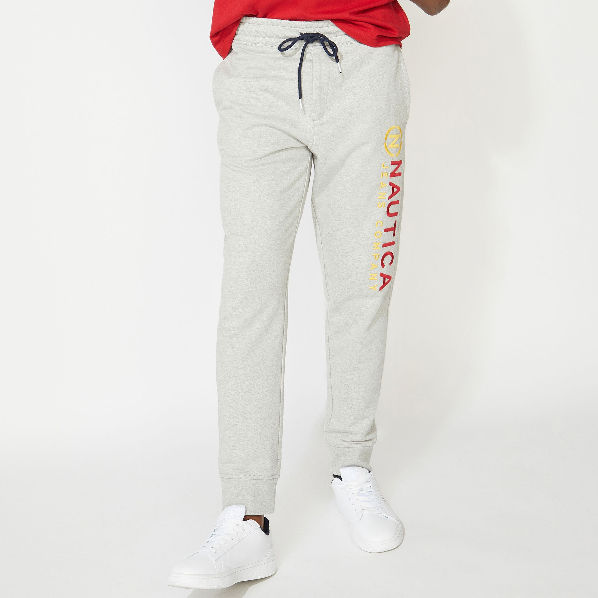 NAUTICA JEANS CO. LOGO JOGGER,Grey Heather,large