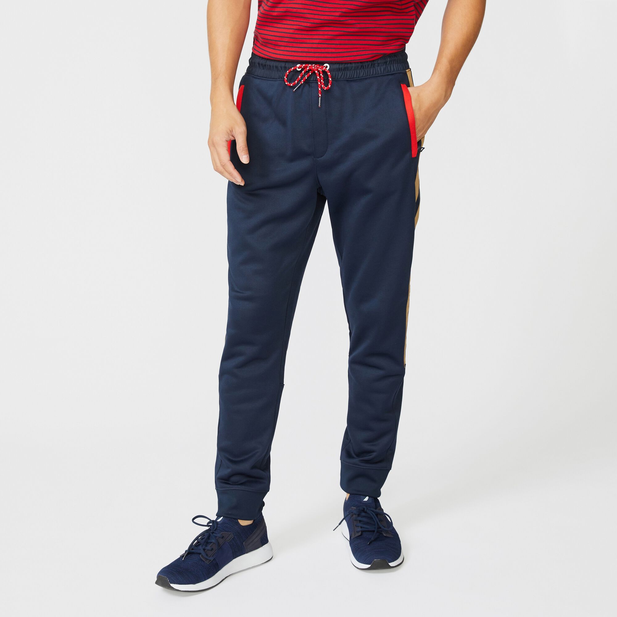 BIG & TALL COLORBLOCK SIDE PANEL JOGGER,Navy,large