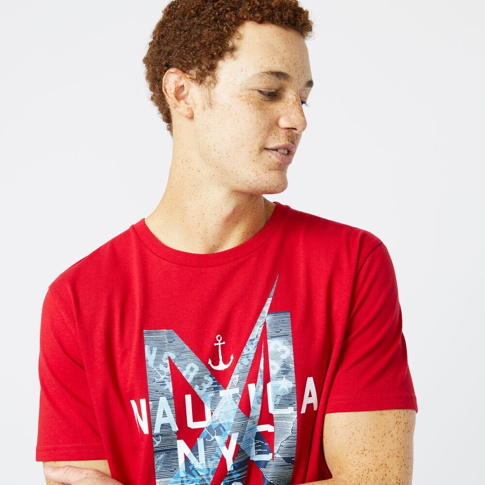 Artist Series Logo T-Shirt,Nautica Red,large