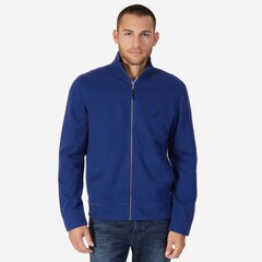 Big & Tall Full-Zip brand icon Fleece Jacket,J Navy,large