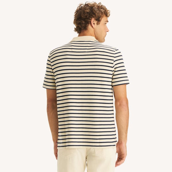 Classic Fit Striped Pocket Polo