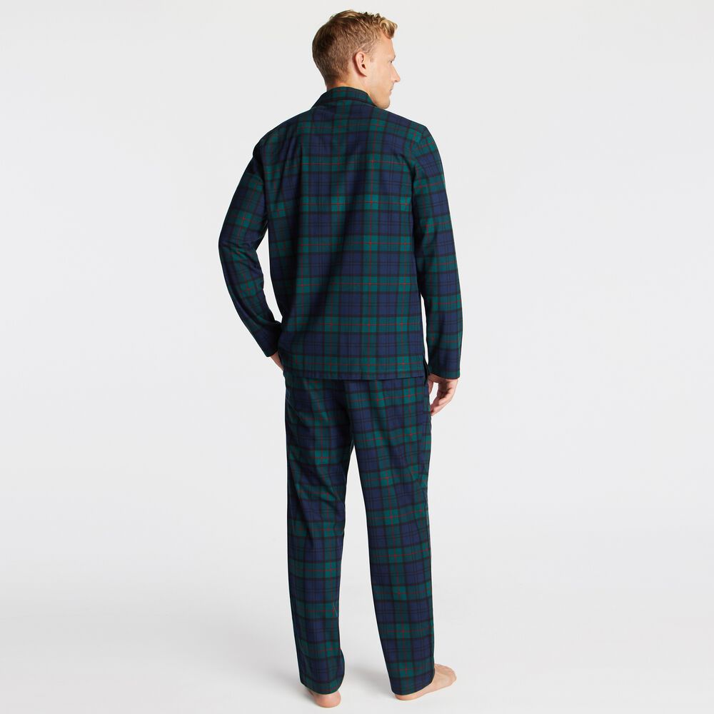 PLAID PAJAMA SET,Kelp Seas,large