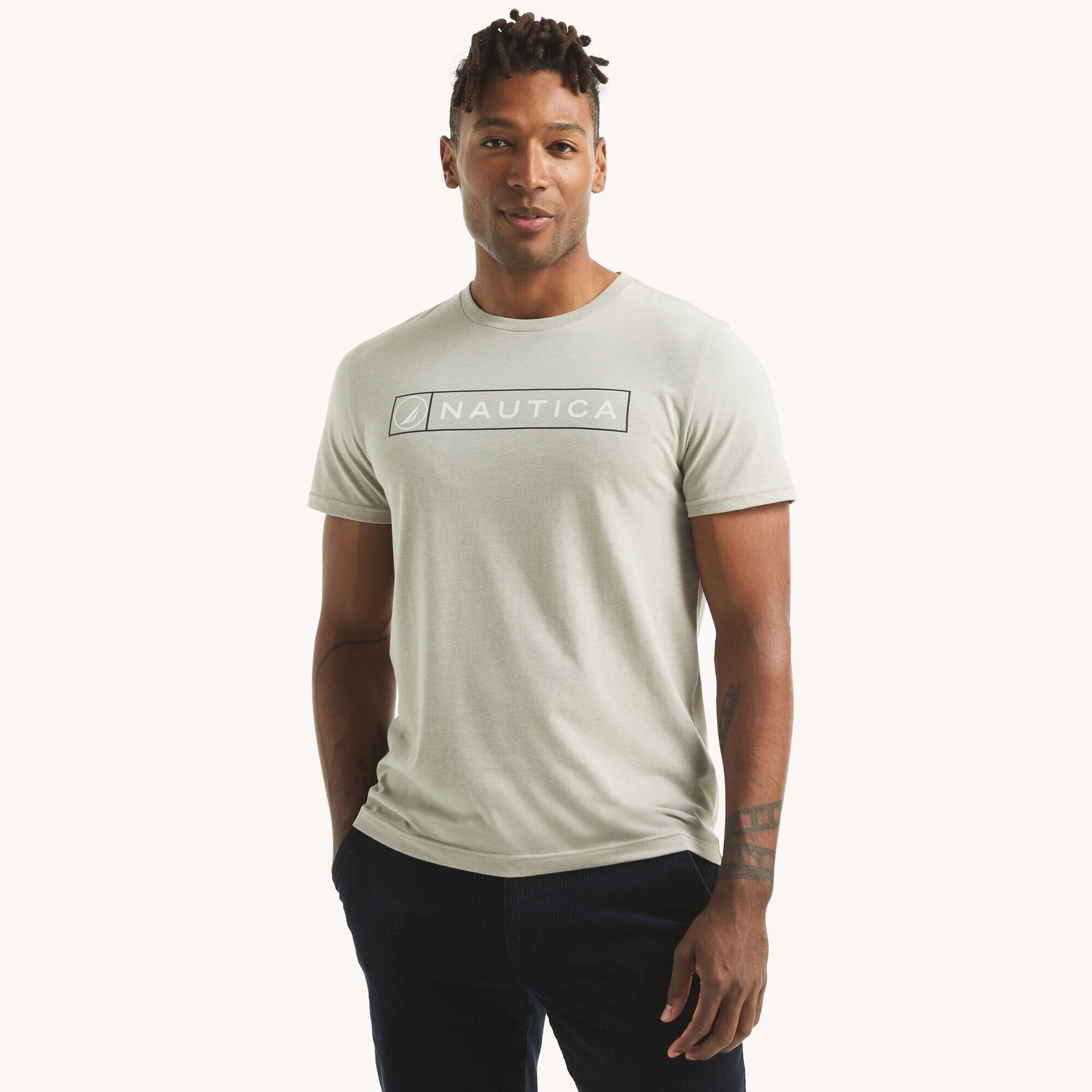 Logo Graphic T-Shirt,Grey Heather,large