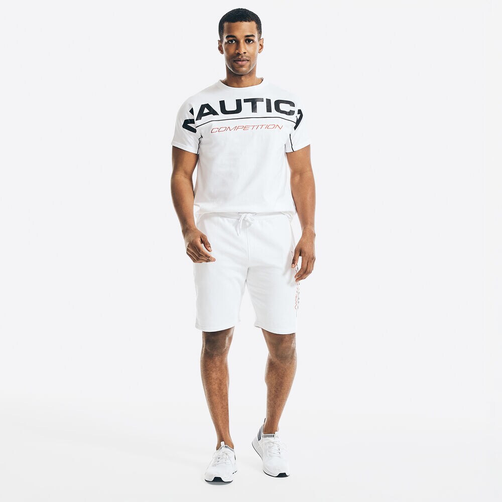 COMPETITION LOGO FLEECE SHORT,Bright White,large