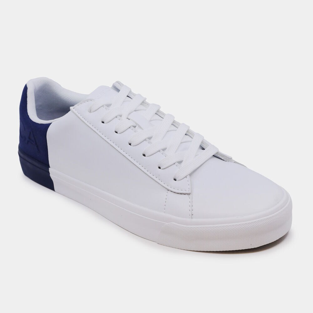 TWO-TONE LOGO SNEAKER,Navy,large