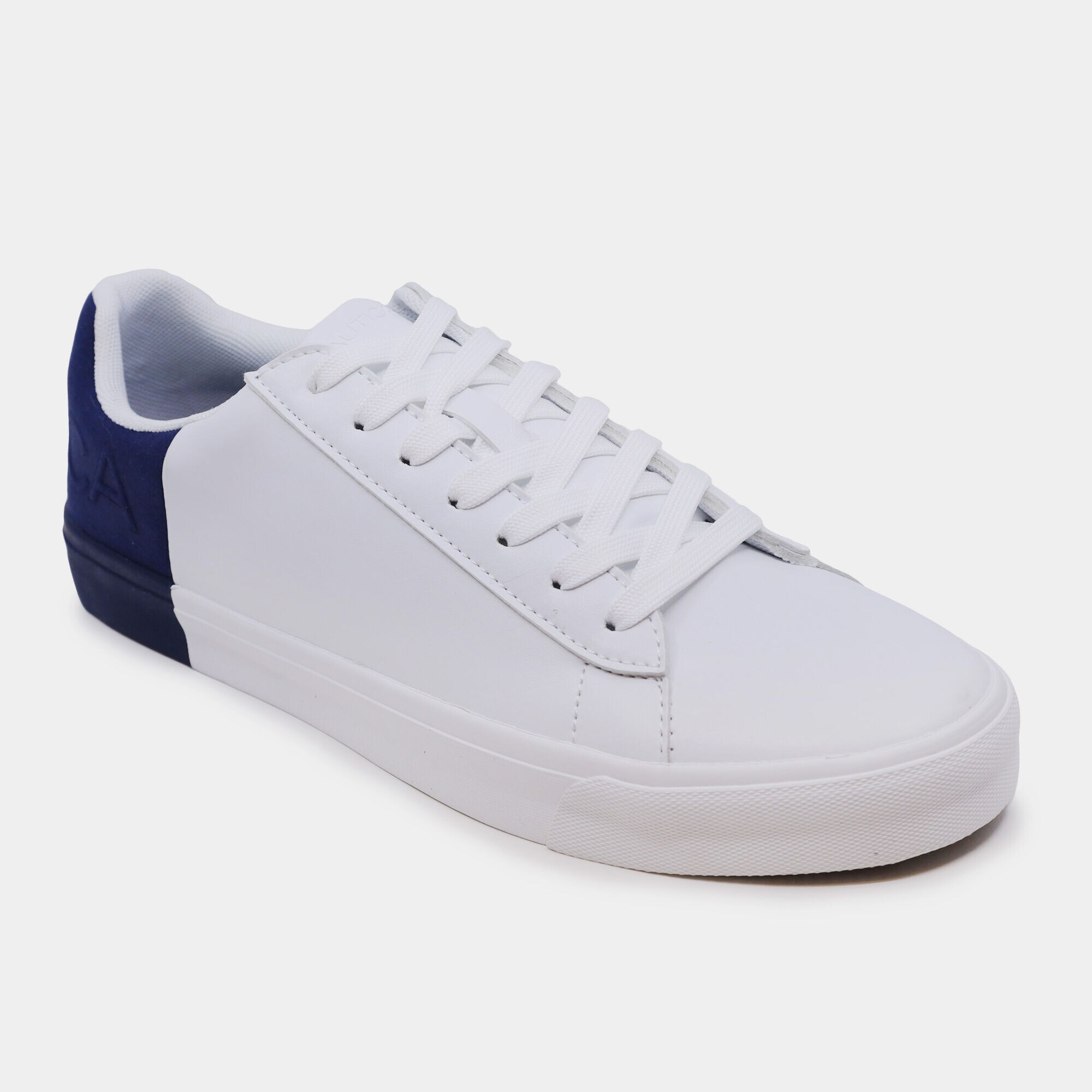 TWO-TONE LOGO SNEAKER,Navy,large