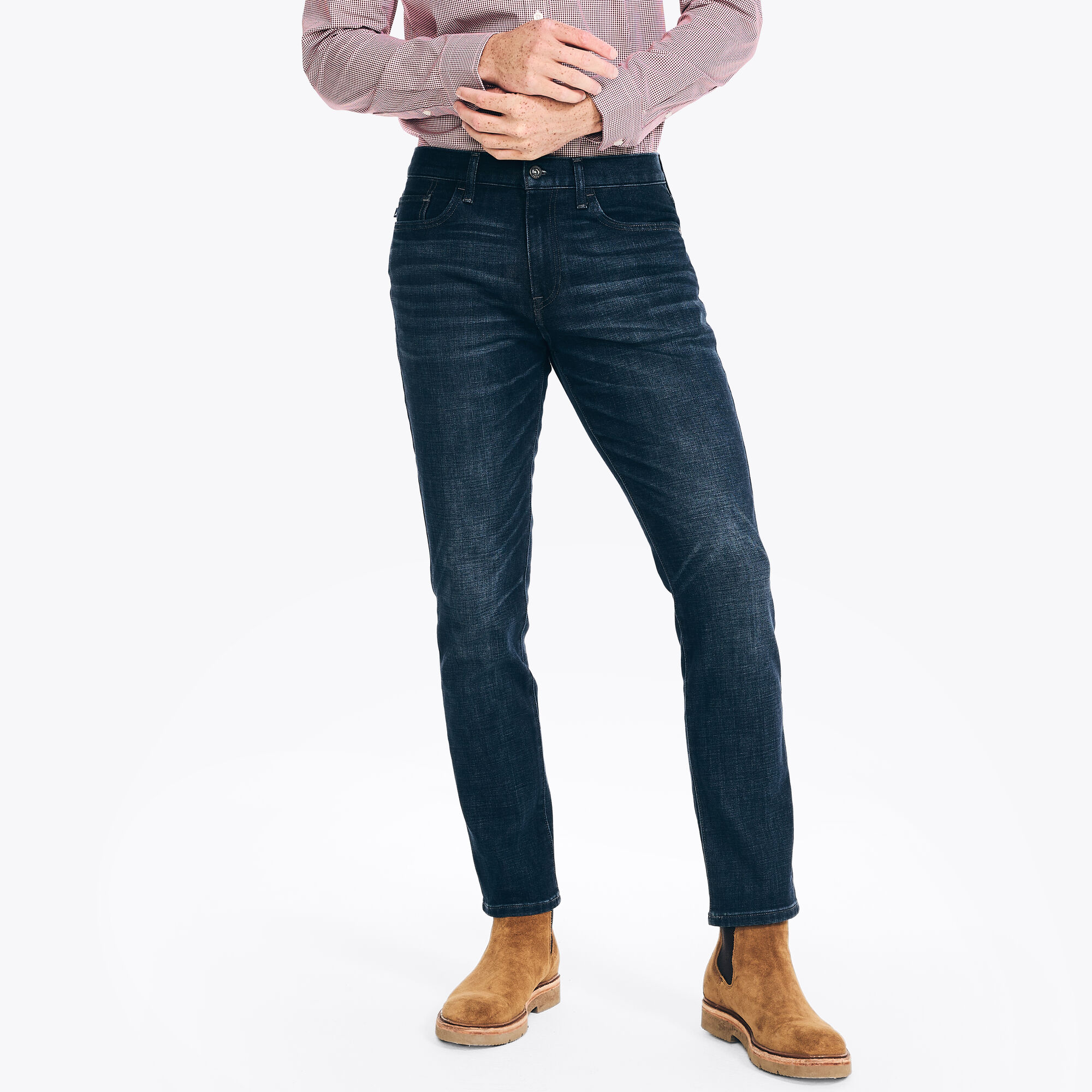 Athletic Slim Stretch Denim,Marine Blue,large