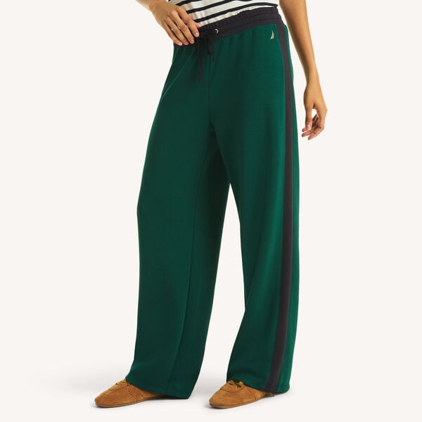 Wide Leg Color Blocked Sweat Pant