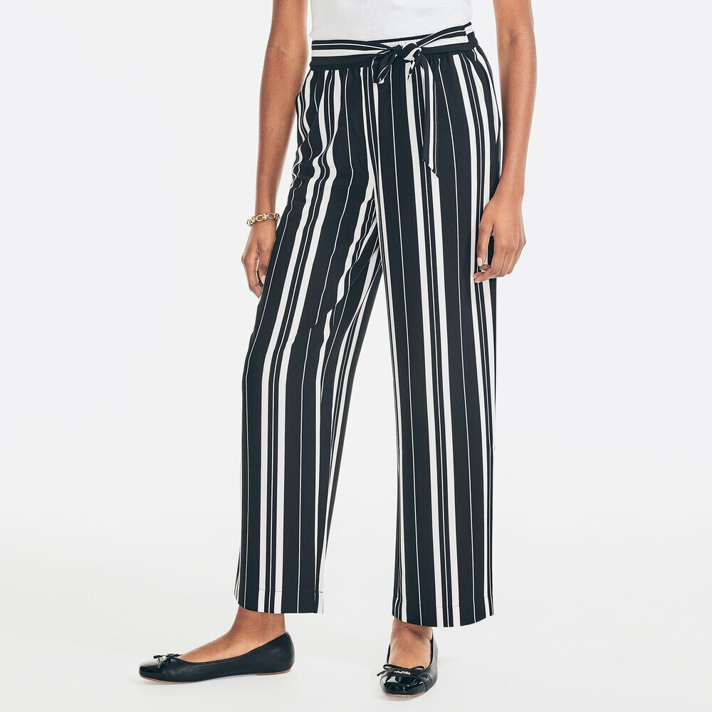 VERTICAL-STRIPED PANT,True Black,large