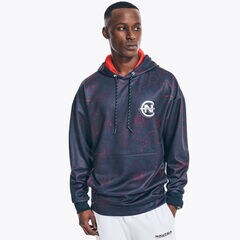 COMPETITION SUSTAINABLY CRAFTED PRINTED PULLOVER HOODIE,Navy,large