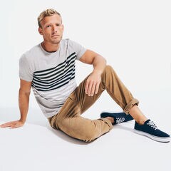STRIPE BRAND ICON T-SHIRT,Grey Heather,large
