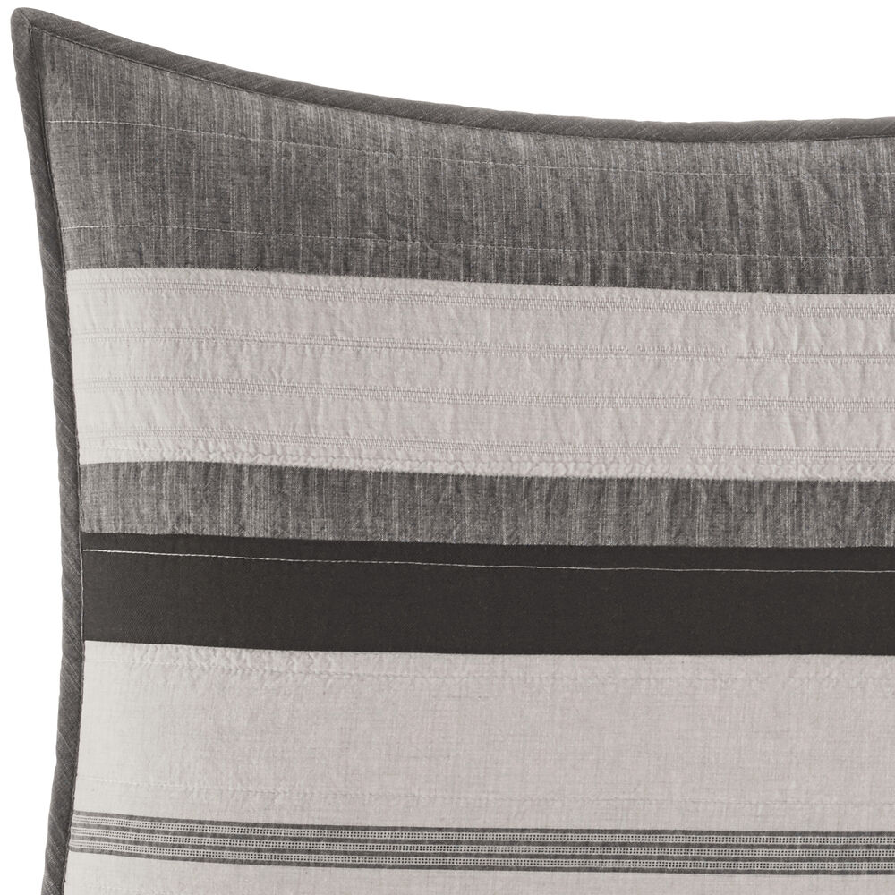 Kelsall Standard Pillow Sham in Charcoal,Charcoal Heather,large