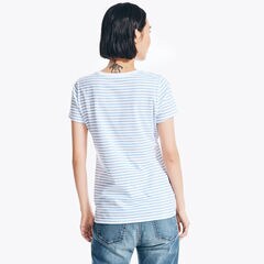STRIPED PUFF GRAPHIC T-SHIRT,Bright White,large