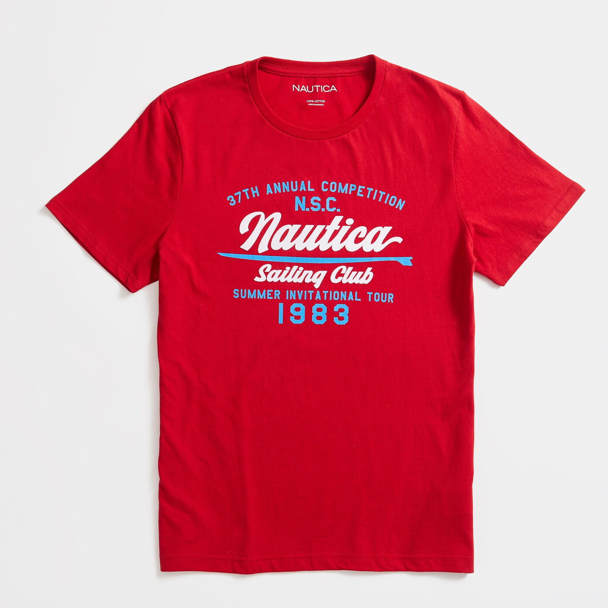SAILING GRAPHIC T-SHIRT,Nautica Red,large