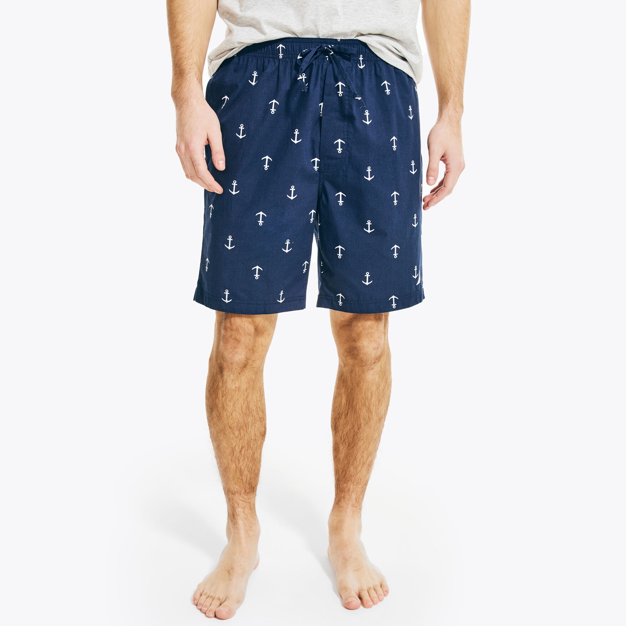 ANCHOR PRINT SLEEP SHORT,Peacoat,large